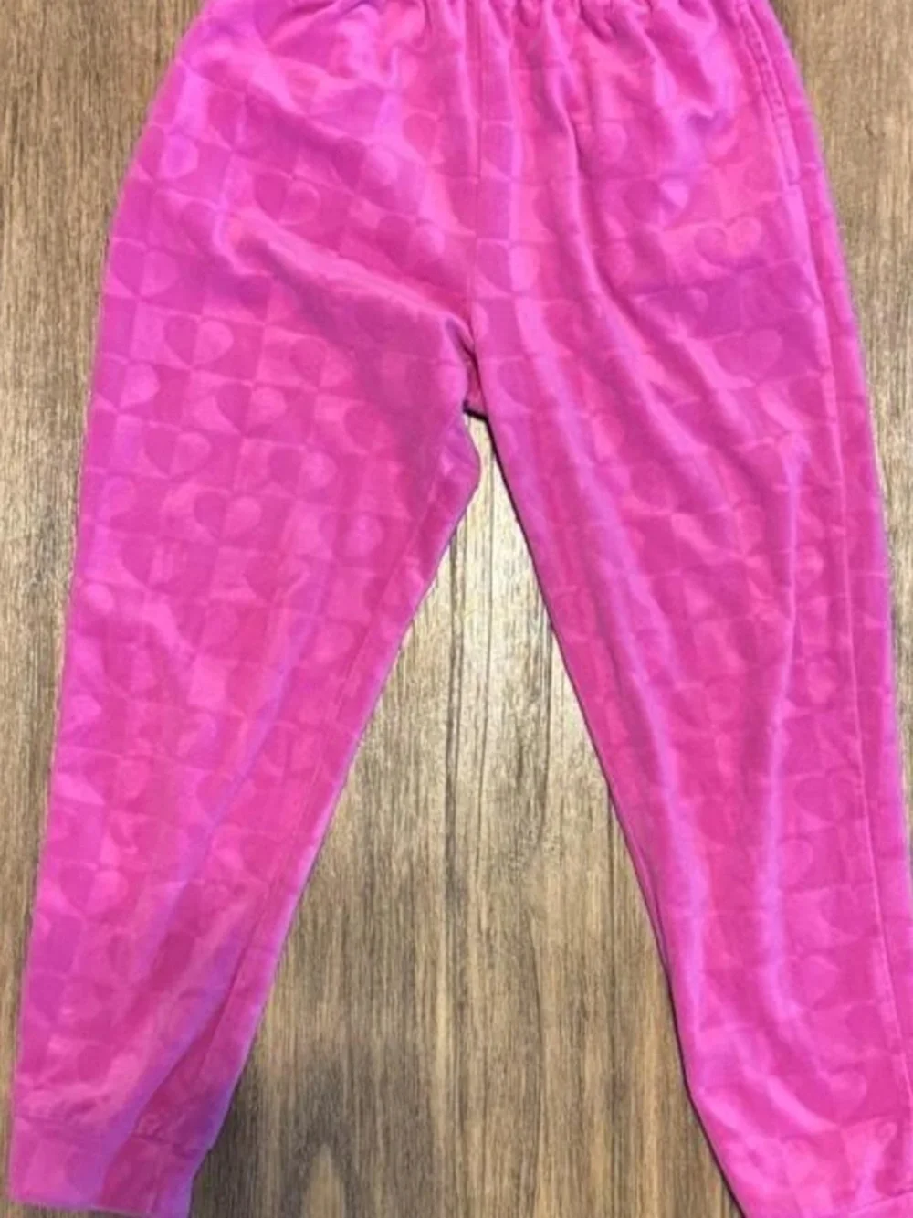 Girls Pink Velour PJ Set